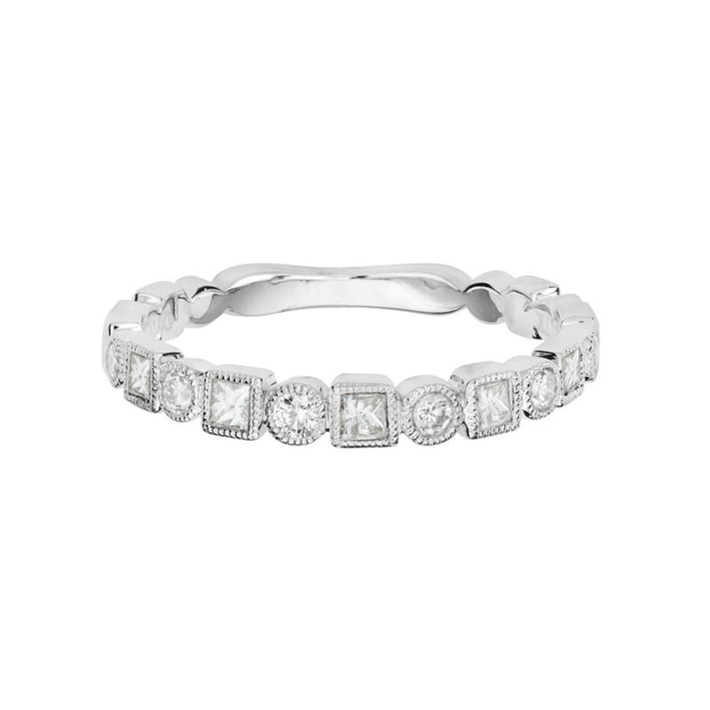 Davis Classics Stackable Diamond Fashion Ring in 14k White Gold