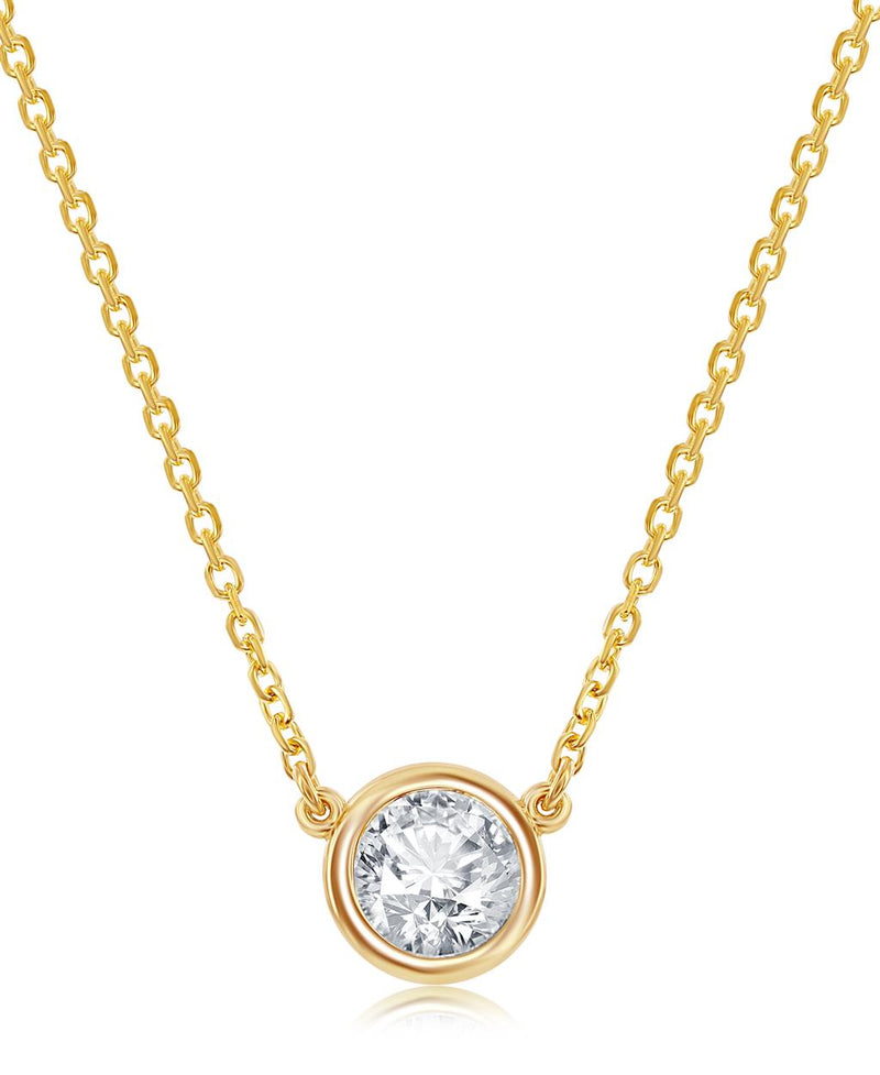 Davis Classics Solitaire Diamond Necklace