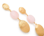 Marco Bicego 18k Yellow Gold Siviglia Color Pink Opal Double Drop Earrings