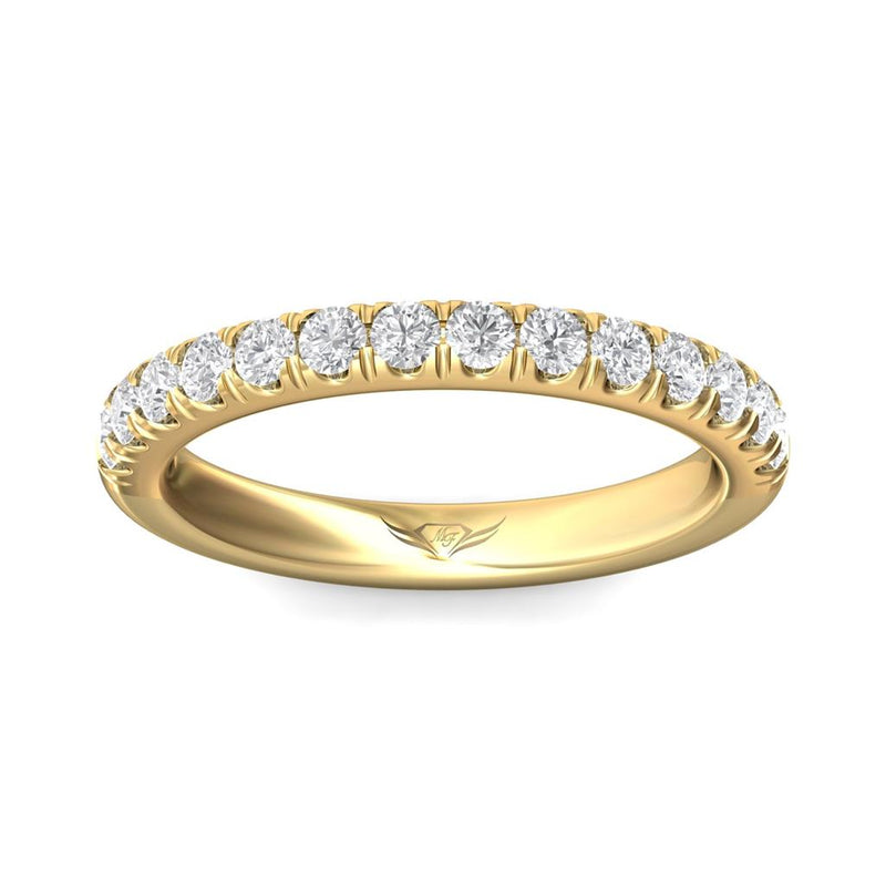 Martin Flyer Women's Classic Diamond Wedding Band in 14k Yellow Gold