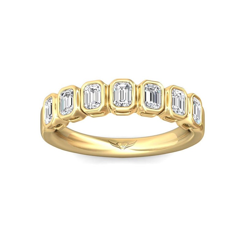 Martin Flyer Women's 14k Yellow Gold Emerald Cut Diamond Band