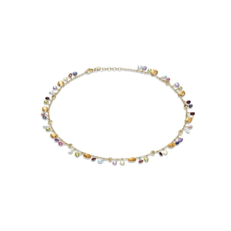 Marco Bicego 18k Yellow Gold Paradise Collection Citrine and Mixed Gemstone Bead Necklace