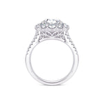 Davis Classics Halo Diamond Engagement Ring Setting in 14k White Gold