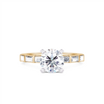 Davis Classics Sidestone Diamond Engagement Ring Setting in 14k Yellow Gold