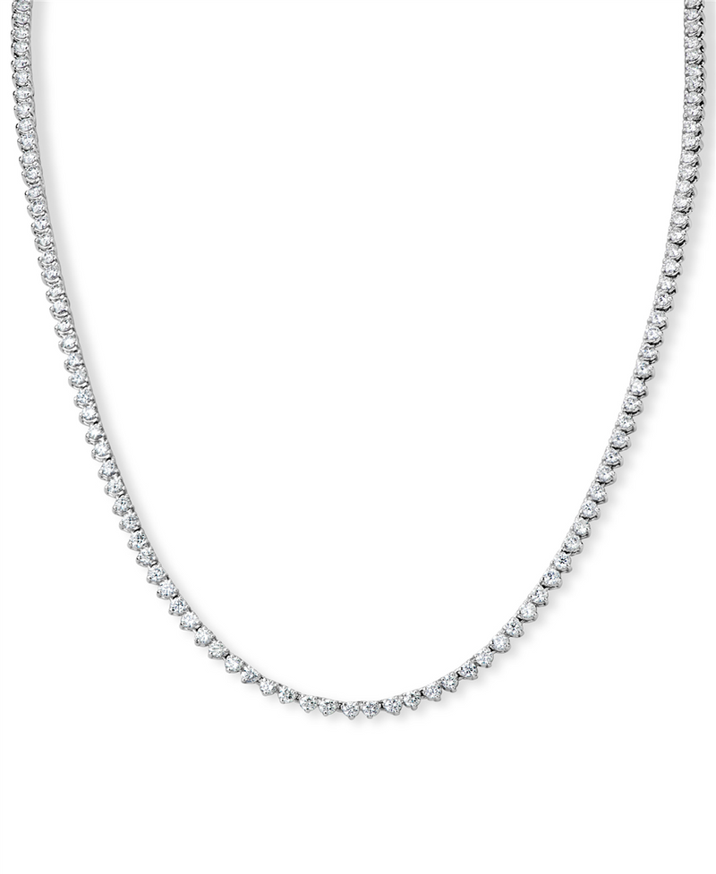 Davis Classics 14k White Gold Diamond Tennis Necklace