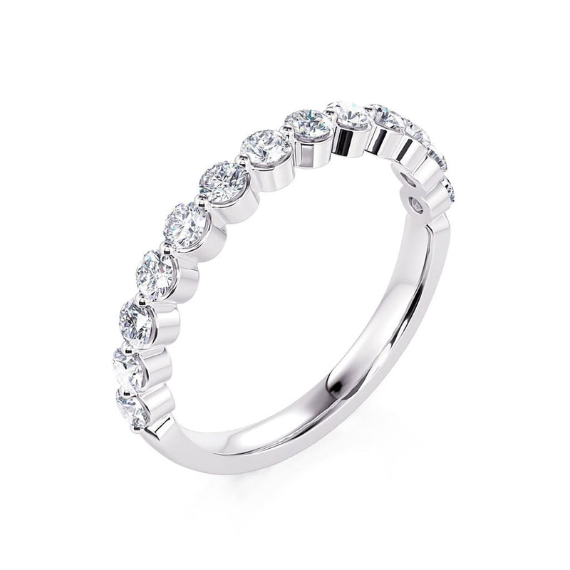 Davis Classics Women's 14k White Gold Diamond Band