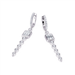 Davis Classics 14k White Gold Diamond Dangle Earrings