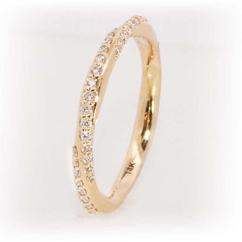 Davis Classics Women's Stackable Diamond Wedding Band in 14k Yellow Gold