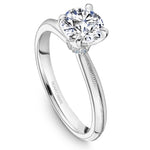 Noam Carver Solitaire Diamond Engagement Ring Setting in 14k White Gold