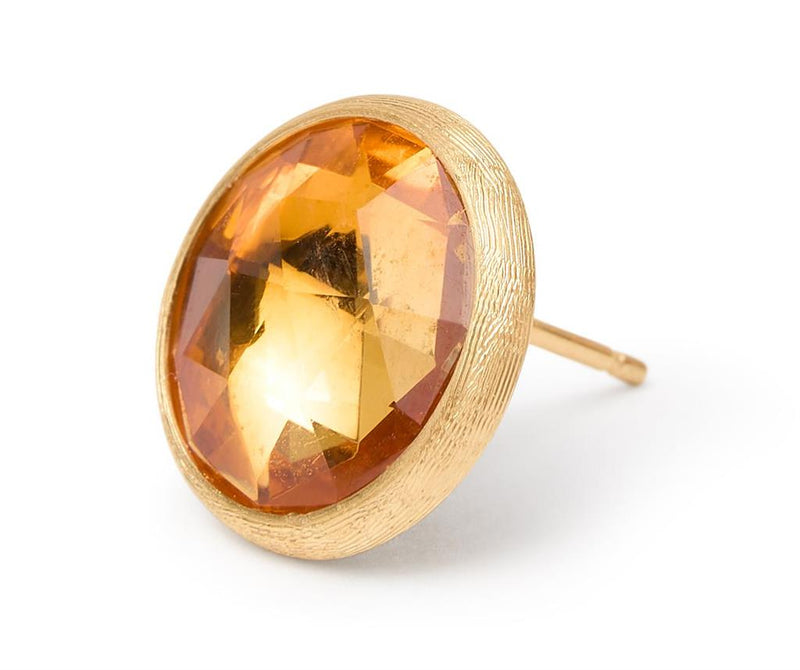 Marco Bicego 18k Yellow Gold Jaipur Color Collection Citrine Circle Stud Earrings