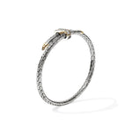 John Hardy 14k Yellow Gold and Sterling Silver Spear Flex Diamond Cuff Bracelet