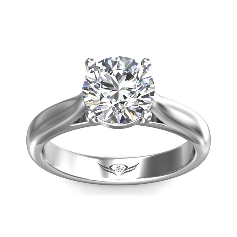 Martin Flyer Solitaire Diamond Engagement Ring Setting in 14k White Gold