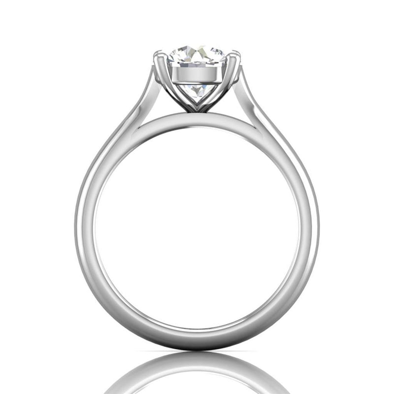 Martin Flyer Solitaire Diamond Engagement Ring Setting in 14k White Gold