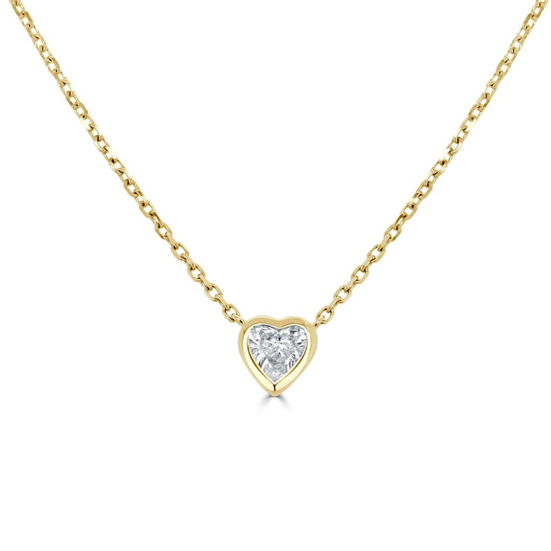 Davis Classics Heart Novelty Diamond Necklace