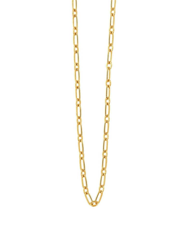 Doves 18k Yellow Gold 18" Mini Paperclip Necklace