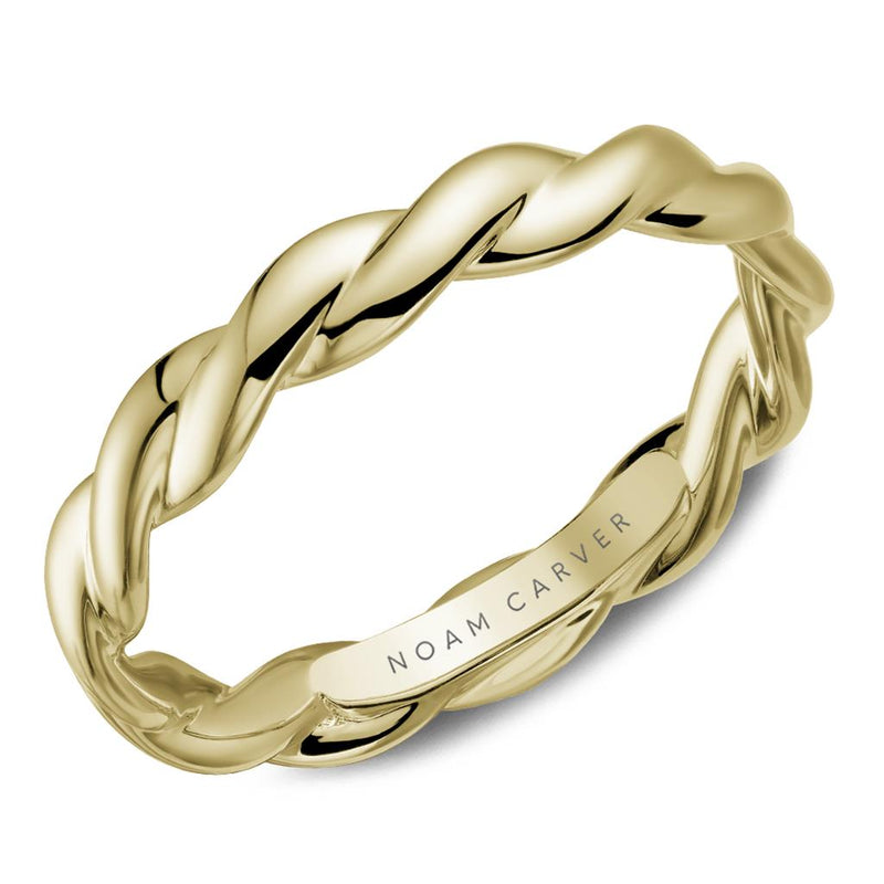 Noam Carver Men's Contemporary Wedding Band in 14k Yellow Gold