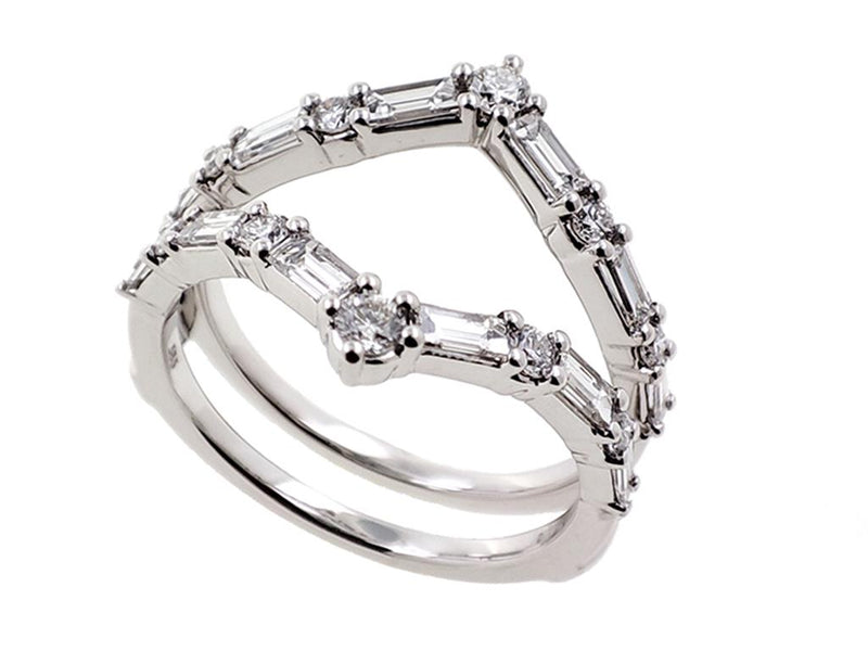 Davis Classics Women's 14k White Gold Diamond Ring Guard