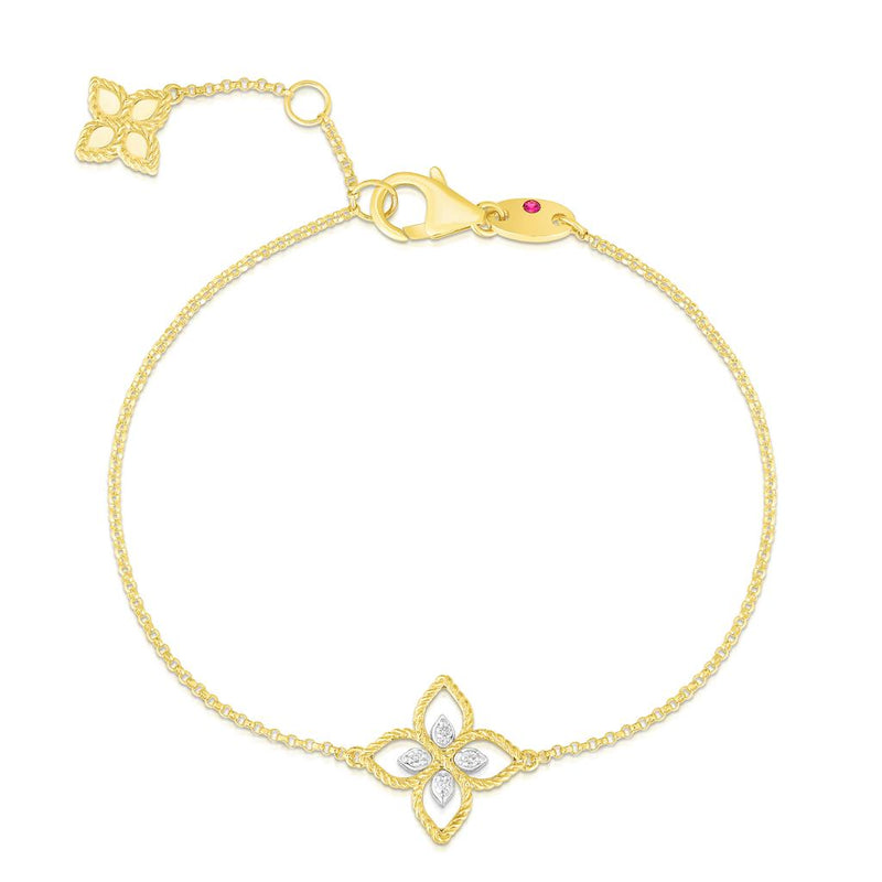 Roberto Coin 18k Yellow Gold Princess Flower Collection Small Open Flower Bracelet