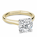 Noam Carver Hidden Halo Diamond Engagement Ring Setting in 14k White & Yellow Gold