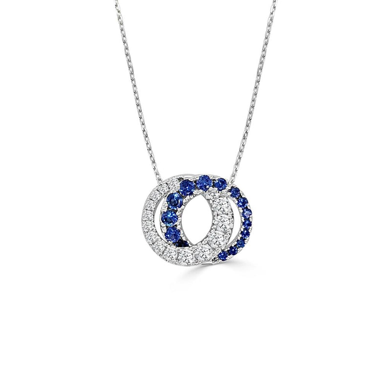 Frederic Sage Sapphires and Diamonds Circle Pendant