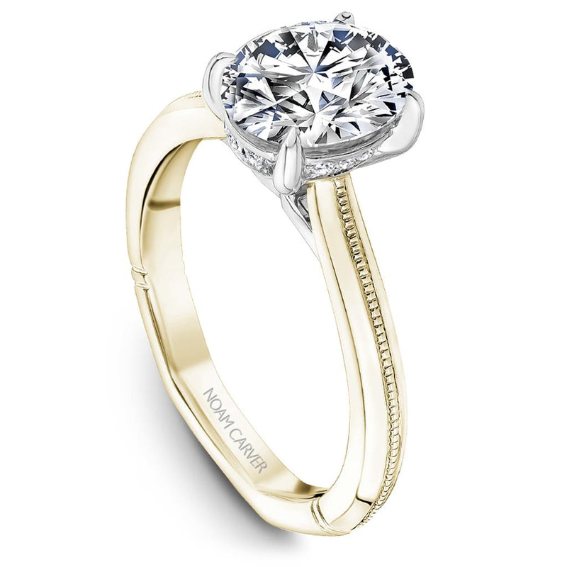 Noam Carver 18k Yellow Gold Atelier Collection Oval Solitaire Engagement Ring Setting