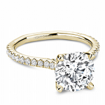 Noam Carver Hidden Halo Diamond Engagement Ring Setting in 14k Yellow Gold