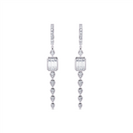 Davis Classics 14k White Gold Diamond Dangle Earrings