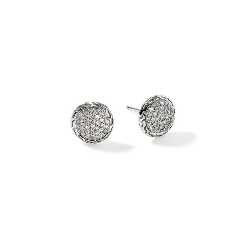 John Hardy Essential Pavé Diamond Stud Earrings