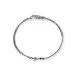 John Hardy Sterling Silver Love Knot Double Row Diamond Bracelet