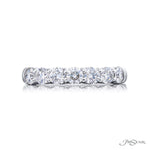 JB Star Platinum Wedding Band with Round Brilliant Cut Diamonds