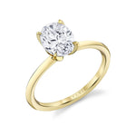 Sylvie Solitaire Diamond Engagement Ring Setting in 14k Yellow Gold