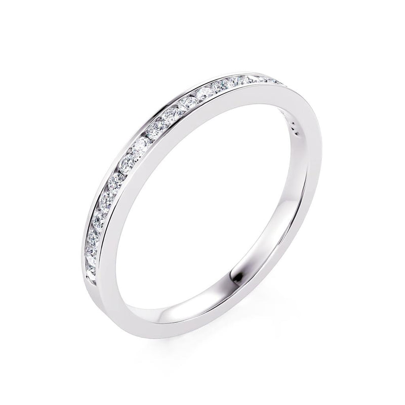 Davis Classics Women's 14k White Gold Diamond Band