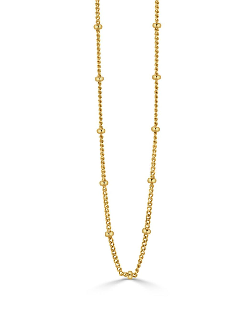 Doves 18k Yellow Gold Saturn Bead Chain