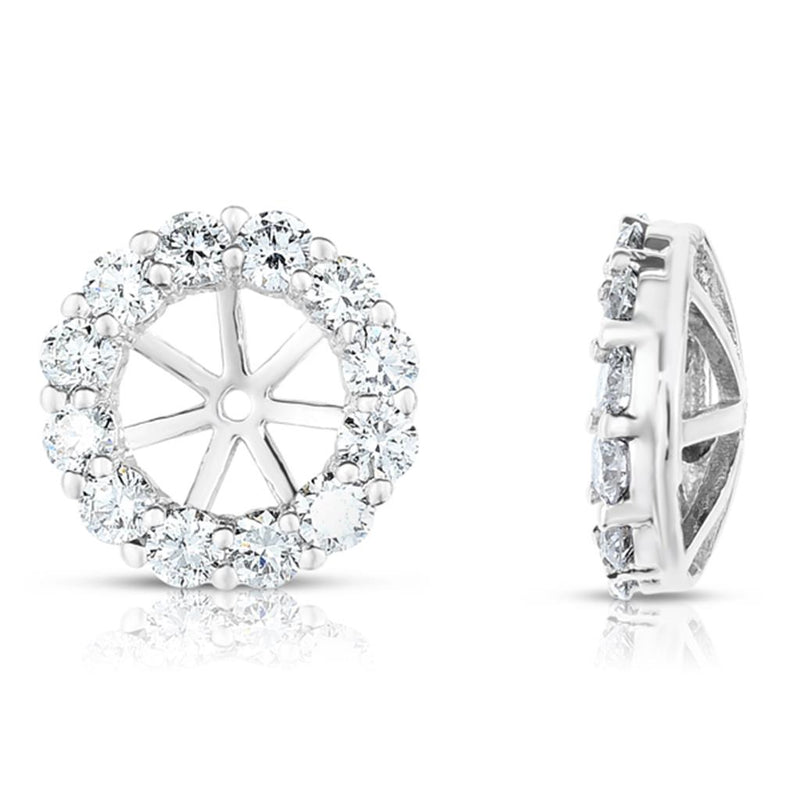 Davis Classics 14k White Gold Diamond Earring Jackets