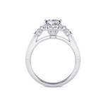 Davis Classics Halo Diamond Engagement Ring Setting in 14k White Gold