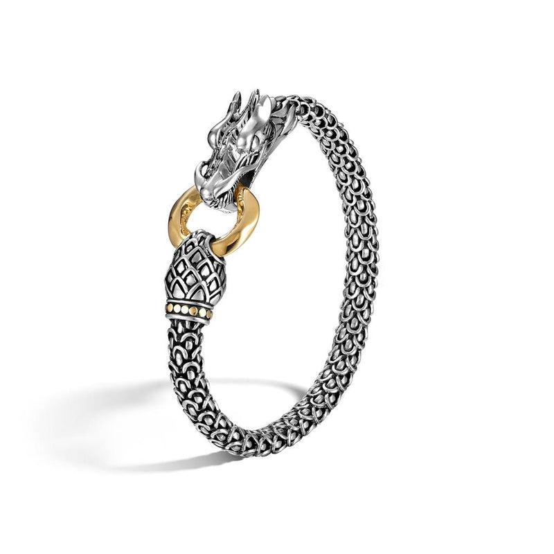 John Hardy Naga Collection Bracelet in 18k Yellow Gold and Sterling Silver