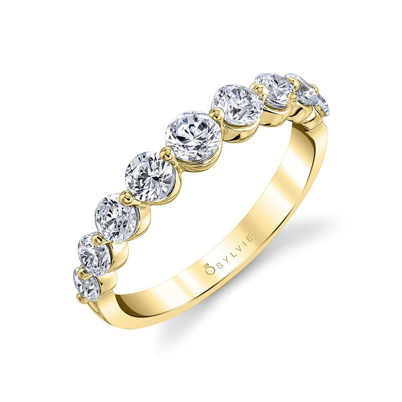 Sylvie Women's 14k Yellow Gold Stackable Diamond Band