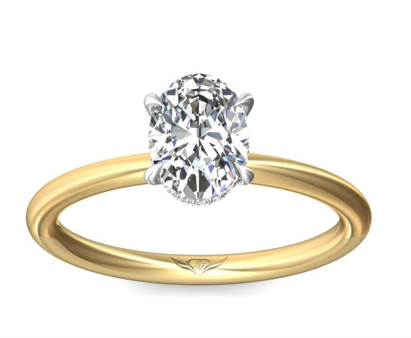 Martin Flyer 14k Yellow Gold 1.5mm Solitaire Engagement Ring Setting