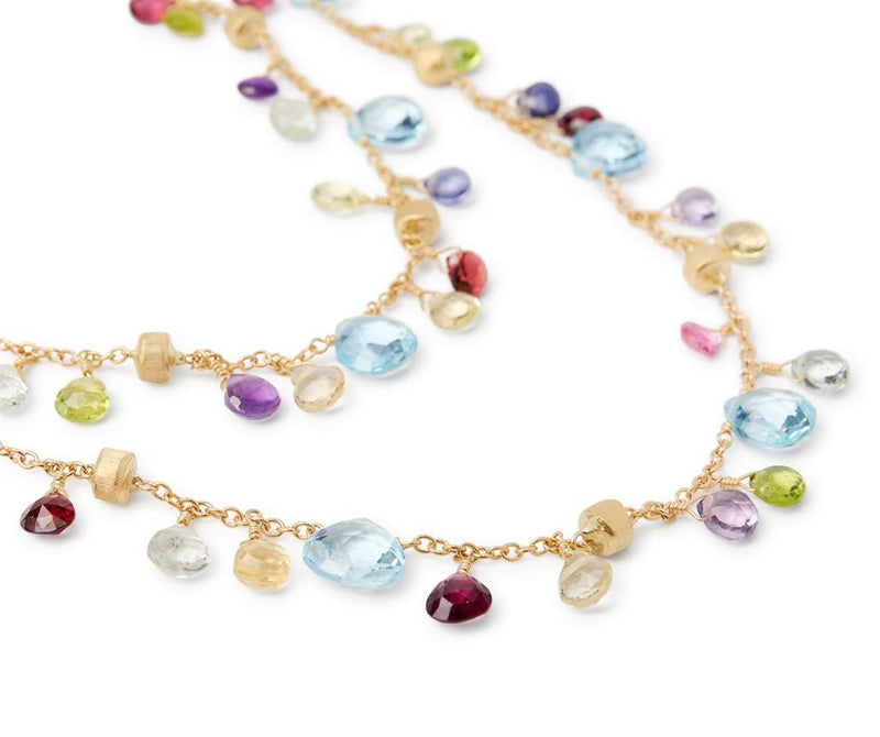 Marco Bicego 18k Yellow Gold Paradise Mixed Gemstone Necklace