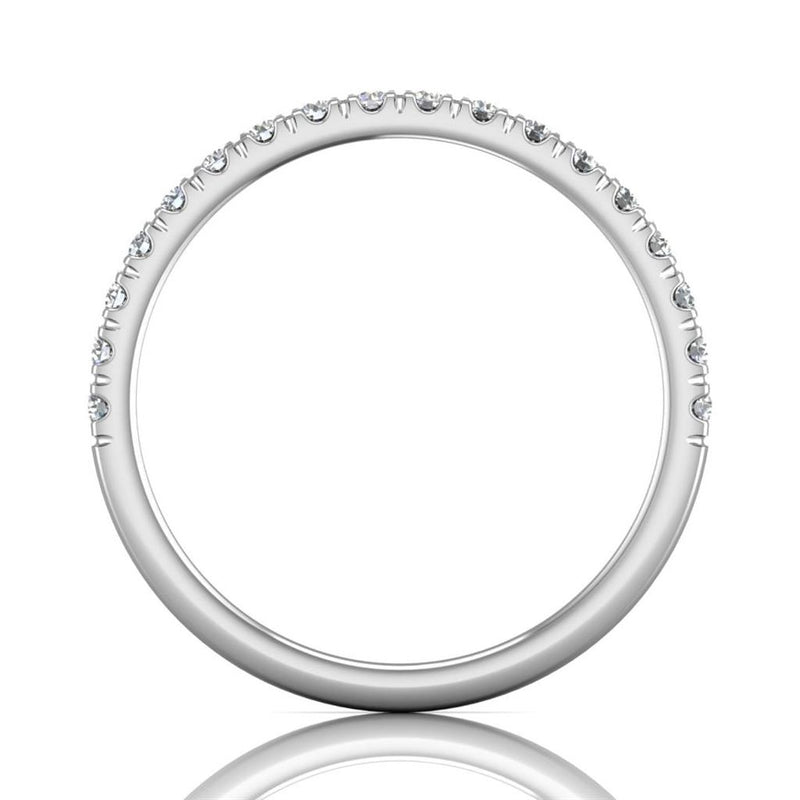 Martin Flyer Women's Classic Diamond Wedding Band in 14k White Gold