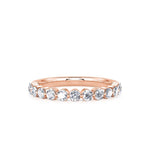 Davis Classics Women's 14k Rose Gold Diamond Band