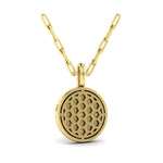 Vlora 14k Yellow Gold Amuleta Collection Diamond Medallion Pendant Necklace