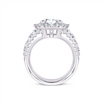 Davis Classics Halo Diamond Engagement Ring Setting in 14k White Gold