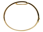 Davis Classics 14k Yellow Gold Bypass Diamond Bangle Bracelet