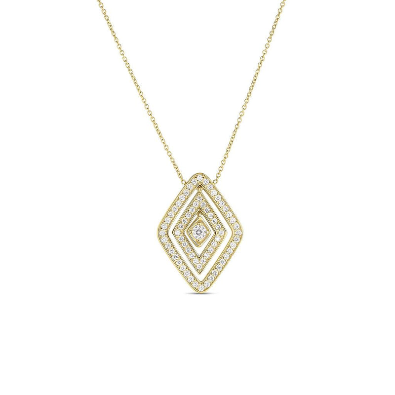 Roberto Coin 18k Yellow Gold Diamante Collection Diamond Pendant Necklace