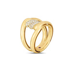 Roberto Coin 18k Yellow Gold Cialoma Collection Wide Open Twist Diamond Fashion Ring