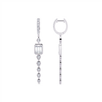 Davis Classics 14k White Gold Diamond Dangle Earrings