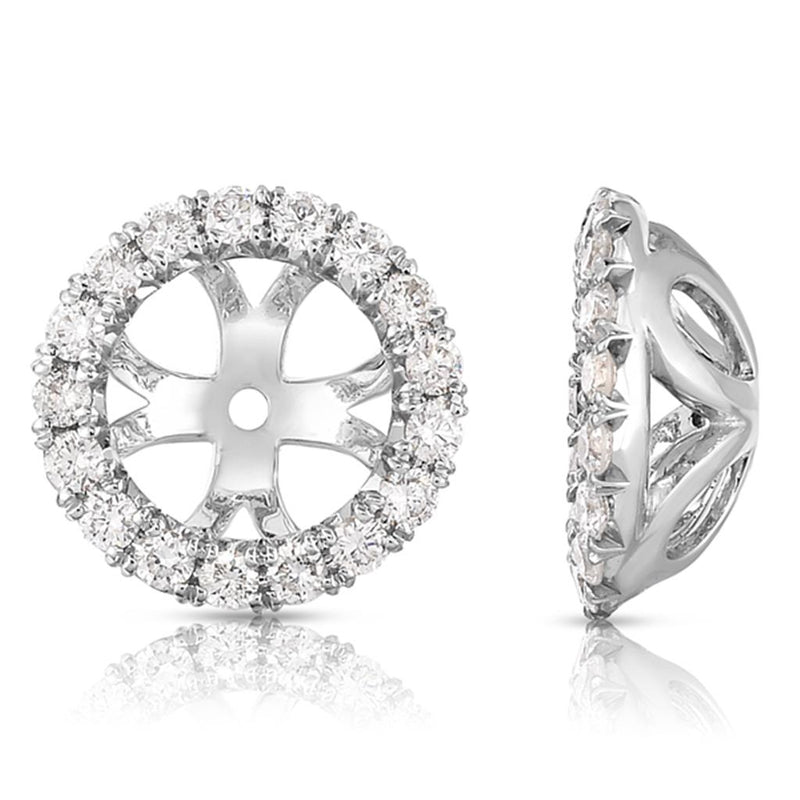 Davis Classics 14k White Gold Diamond Earring Jackets