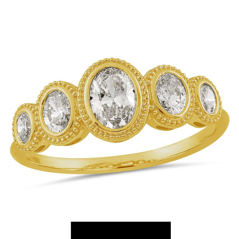 Davis Classics Band Diamond Fashion Ring in 14k Yellow Gold