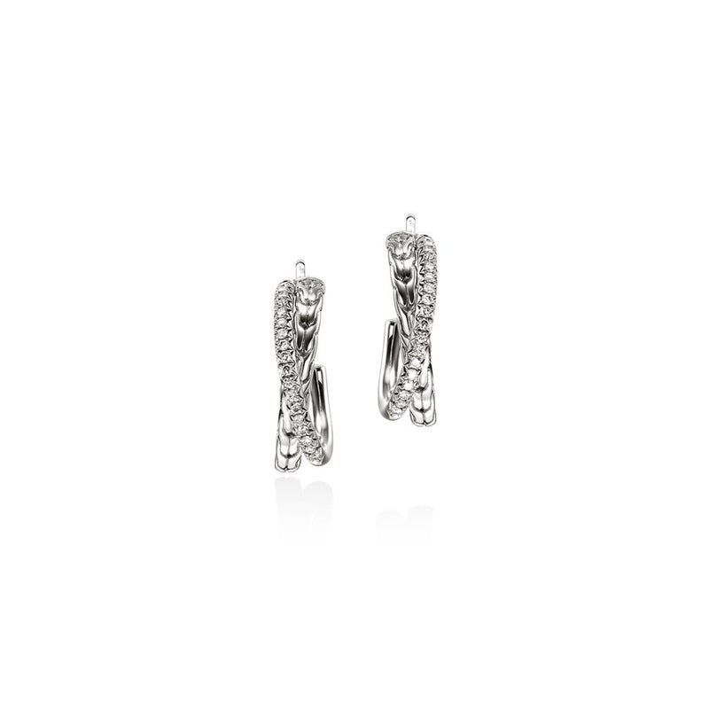 John Hardy Essential Pavé Diamond Crossover Earring